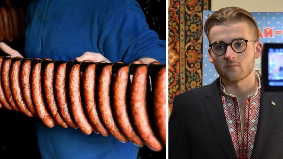 Rökta korvar och en person från Hugos Chark